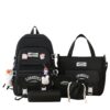 Ensemble sac à dos fille couleur unie Sac grand format