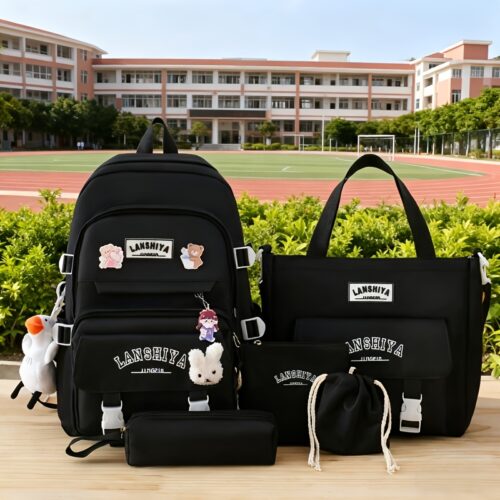 Ensemble Scolaire 5 Pièces Grand Sac à Dos & Sacs Assortis