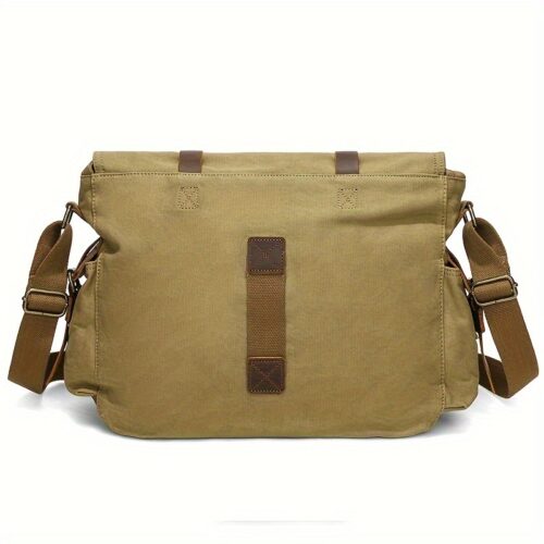 Sacoche PC Portable 15,6" Homme en Toile Vintage — Grande Capacité & Ultra-Durable