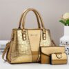 Ensemble Sacs 3 Pièces Motif Crocodile
