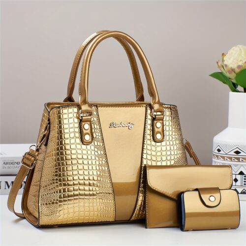 Ensemble Sacs 3 Pièces Motif Crocodile