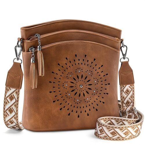 Sac bandoulière femme sculpté avec pampille exquise