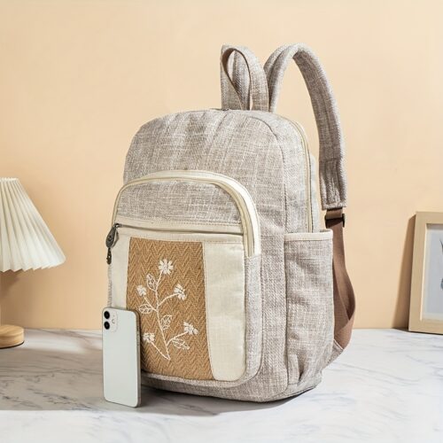 Sac à Bandoulière Double Bohème Style Ethnique Couturé à la Main