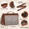 Sac Messager pour Hommes en Cuir PU Vintage