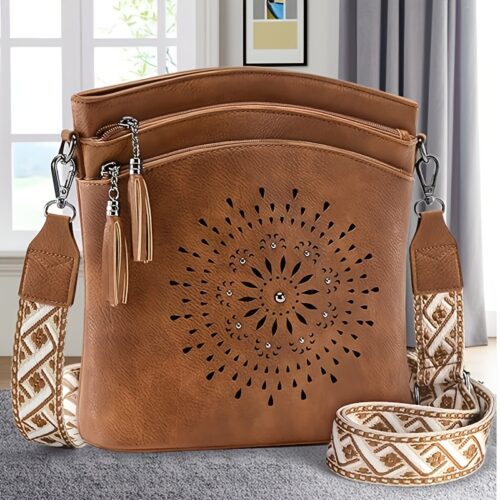 Sac bandoulière femme sculpté avec pampille exquise