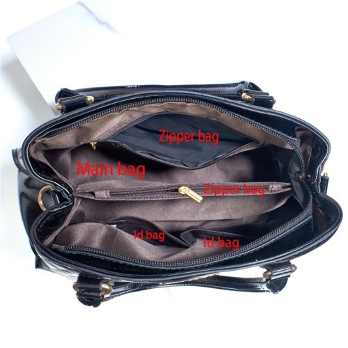 Ensemble Sacs 3 Pièces Motif Crocodile