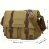 Sacoche PC Portable 15,6" Homme en Toile Vintage — Grande Capacité & Ultra-Durable