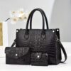 Sac à Main Luxe Effet Crocodile :