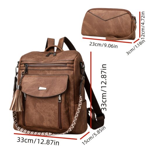 Set 2 pièces sac à dos grande capacité et petit sac à main