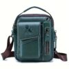 Sac Bandoulière Vertical en Cuir Véritable Pleine Fleur - Unisexe