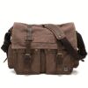 Sacoche PC Portable 15,6" Homme en Toile Vintage — Grande Capacité & Ultra-Durable