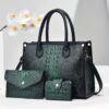 Sac à Main Luxe Effet Crocodile :