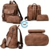 Set 2 pièces sac à dos grande capacité et petit sac à main