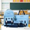Ensemble 5 pièces sac à dos scolaire pour adolescent