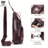 BULLCAPTAIN Sac Bandoulière Homme en Cuir Véritable