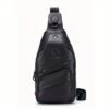 Sac sling homme rétro en cuir de vachette