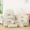 Ensemble sac à dos fille couleur unie Sac grand format