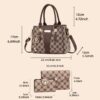 Ensemble sac à main imprimé monogramme & bloc de couleur