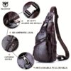 BULLCAPTAIN Sac Bandoulière Homme en Cuir Véritable