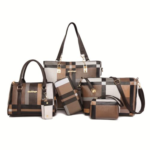 Ensemble 6 pièces sac à main et bandoulière