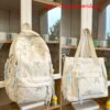 Sac à dos imprimé avec nœud & Sac cabas assorti