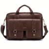 Grand sac à main pour homme en cuir véritable, mallette professionnelle