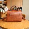 Sac à Main en Cire Cirée pour Femme Cartable Multicouche