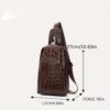 Sacoche en cuir véritable, sac à bandoulière