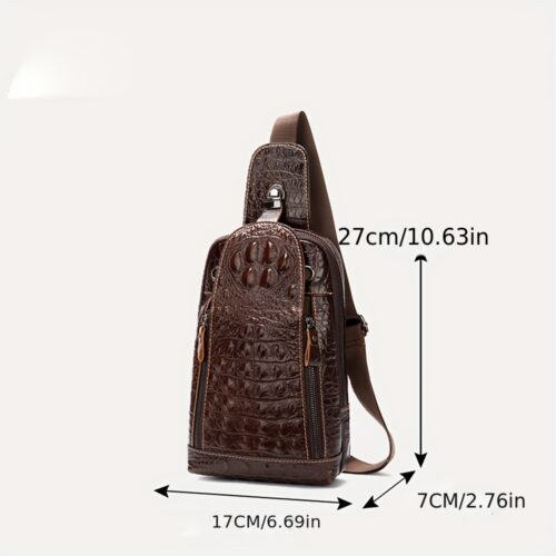Sacoche en cuir véritable, sac à bandoulière