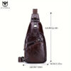 BULLCAPTAIN Sac Bandoulière Homme en Cuir Véritable