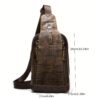 Sacoche en cuir véritable, sac à bandoulière
