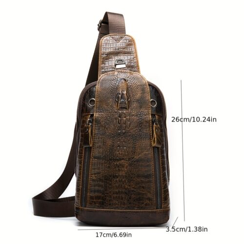 Sacoche en cuir véritable, sac à bandoulière