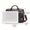 Grand sac à main pour homme en cuir véritable, mallette professionnelle