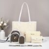 Ensemble 5 pièces sacs à main rétro pour femme