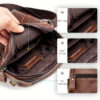 Sac Bandoulière Vertical en Cuir Véritable Pleine Fleur - Unisexe