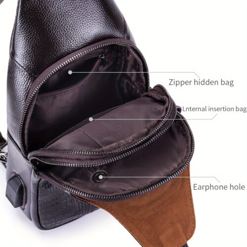 Sac bandoulière et sac à dos homme en cuir pleine fleur