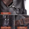 Sac bandoulière et sac à dos homme en cuir pleine fleur