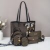 Ensemble 5 pièces sacs à main rétro pour femme