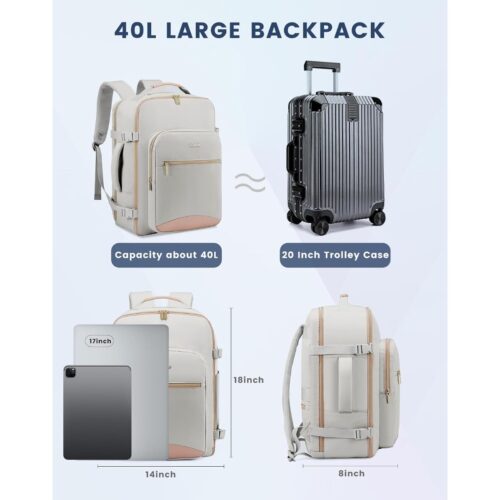 Sac à dos de voyage Cabine avion avec cubes de rangement